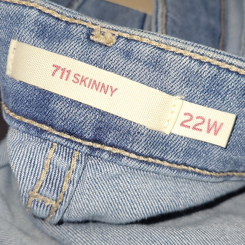 Levi's 711 Skinny Jeans Size 22 Stretch - Picture 6 of 9